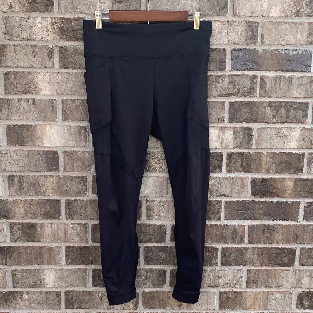 Take 50% OFF- Compression Ankle Black High-Waisted Leggings, Size-L